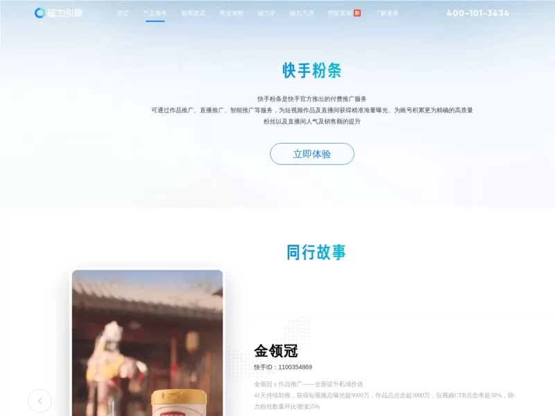 快手粉条网站截图