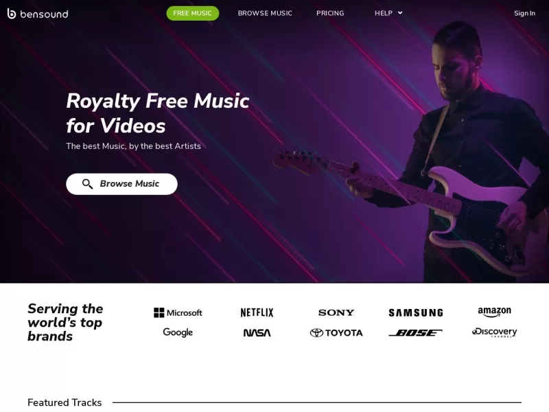 Bensound网站截图