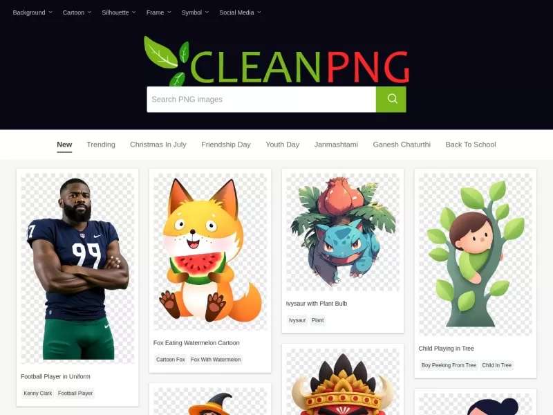 CleanPNG网站截图