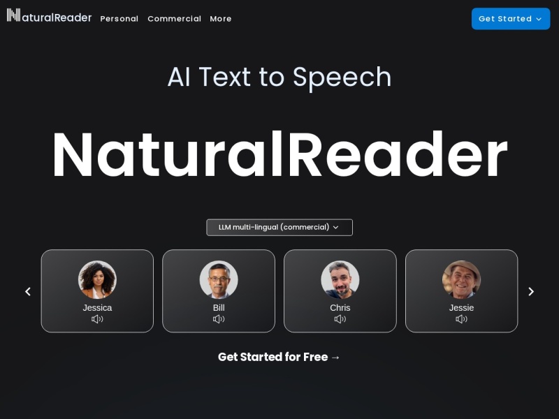 NaturalReader 网站截图