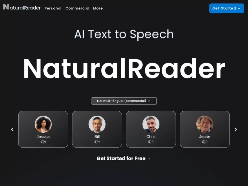 NaturalReader网站截图