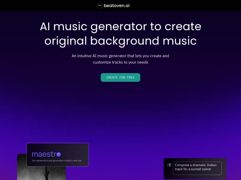 beatoven.ai 网站截图