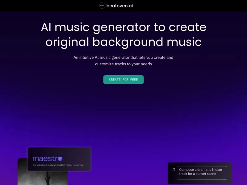 beatoven.ai网站截图