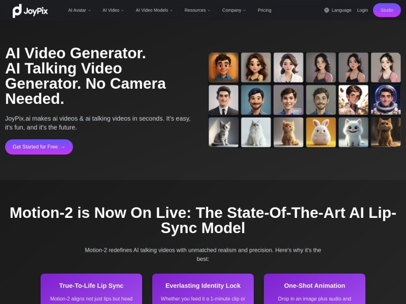 JoyPix.ai 网站截图