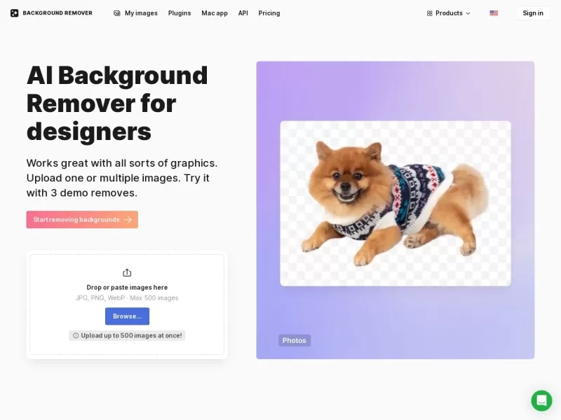 Icons8 BG Remover网站截图