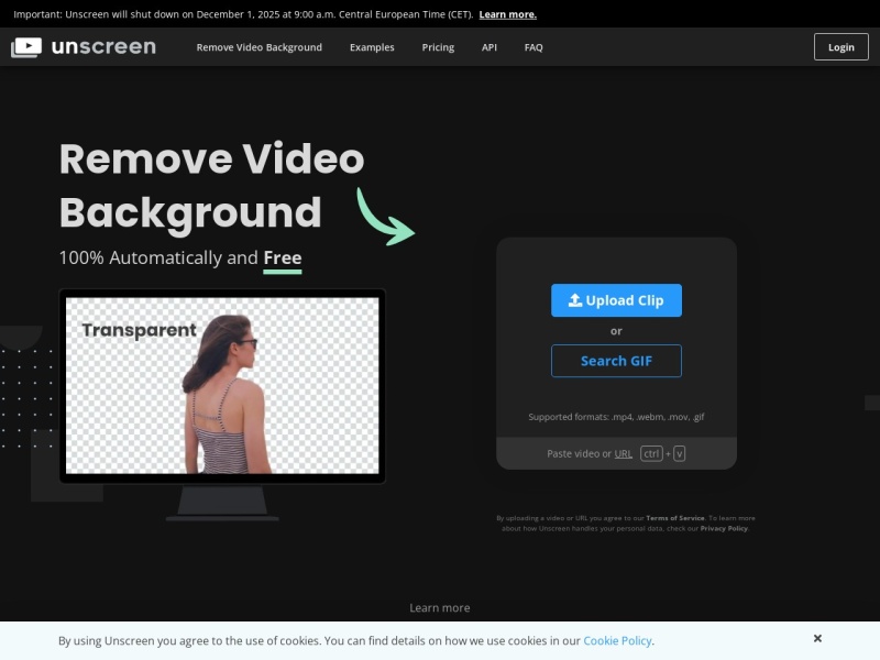 Unscreen 网站截图