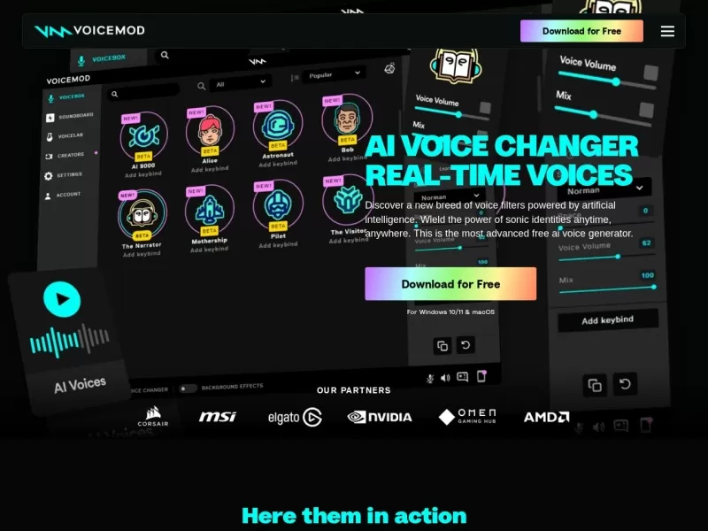 Voicemod网站截图