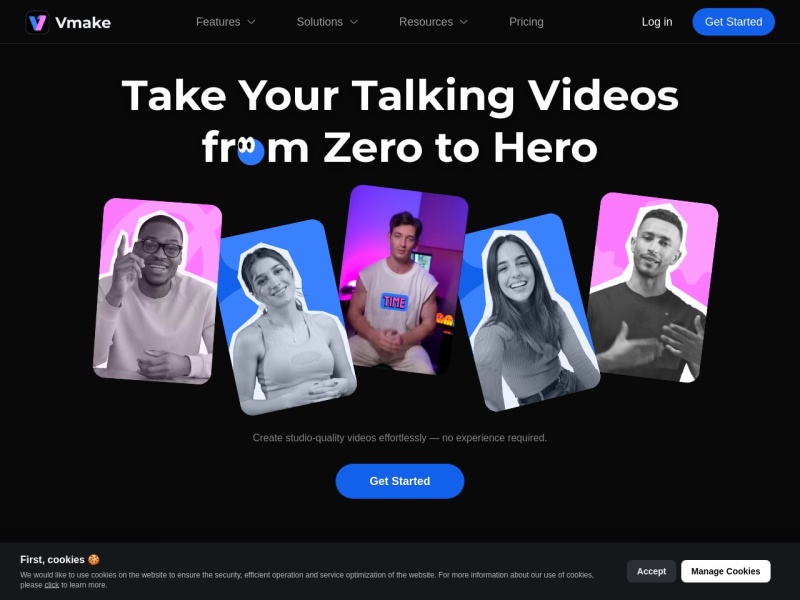 Vmake AI 网站截图