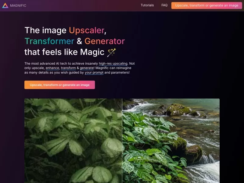 Magnific AI网站截图