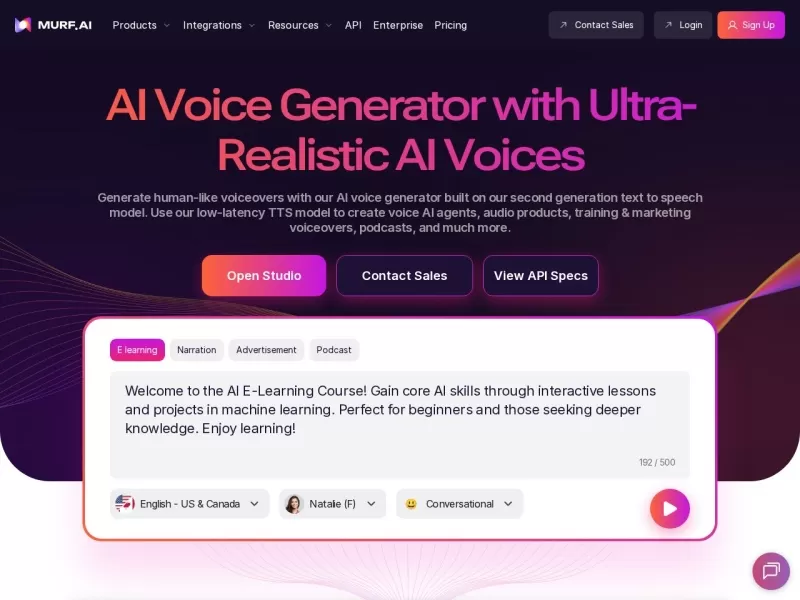 Murf AI网站截图