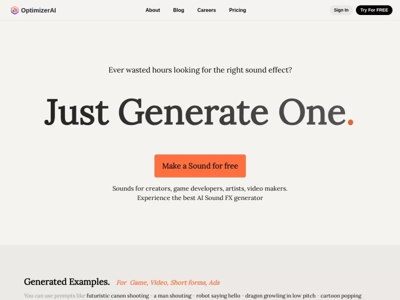 OptimizerAI网站截图