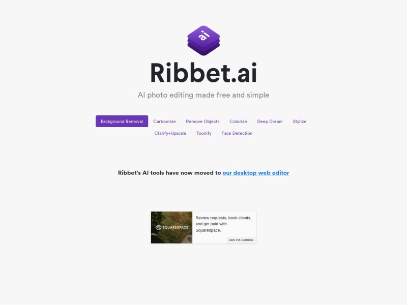 Ribbet.ai 网站截图