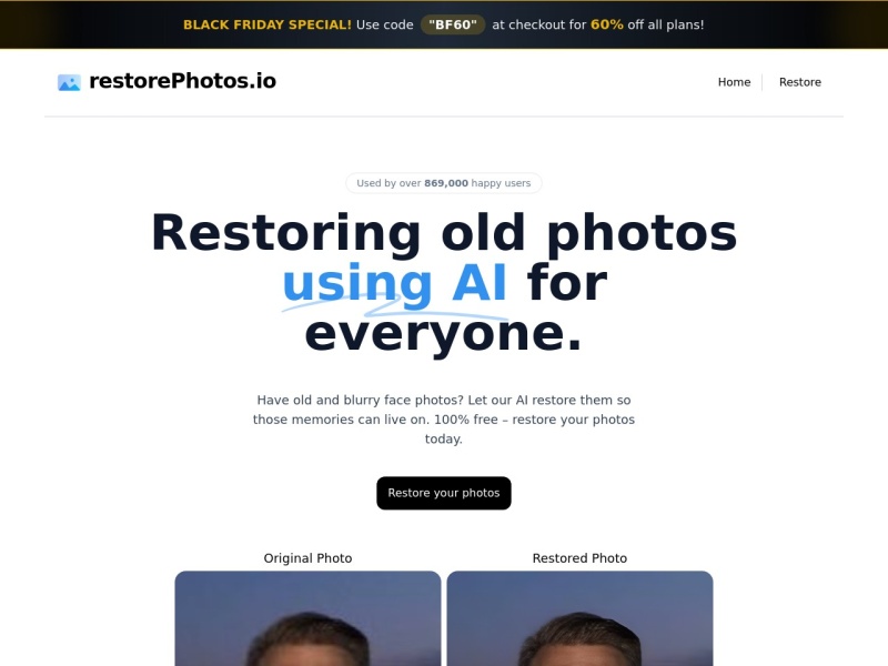 restorePhotos.io 网站截图