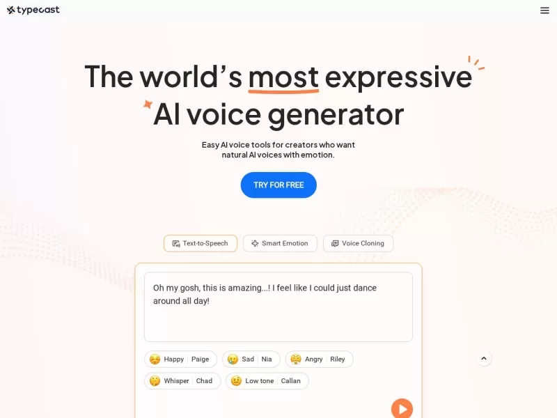 Typecast网站截图