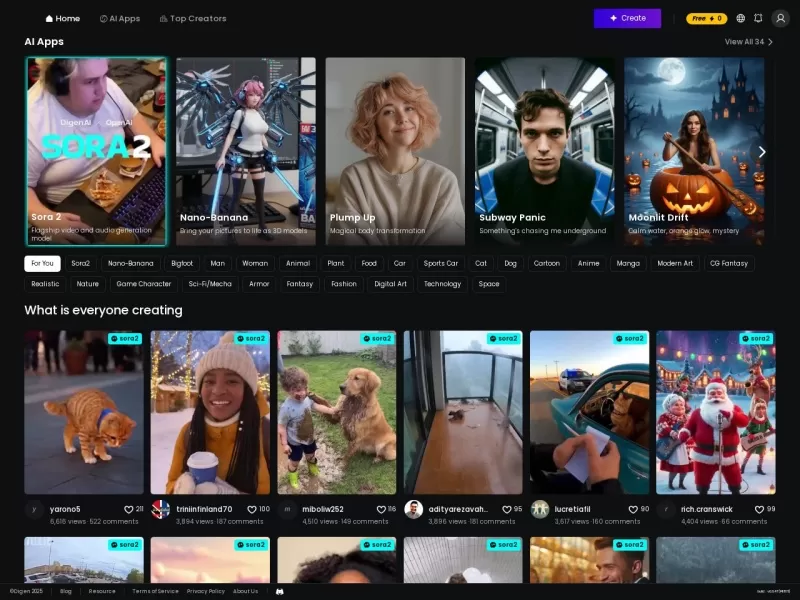 Digen AI网站截图