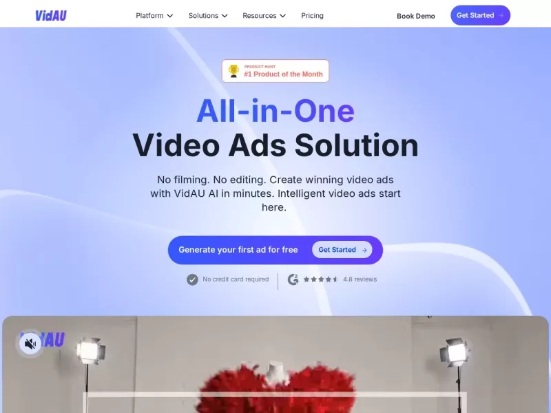 VidAU AI网站截图