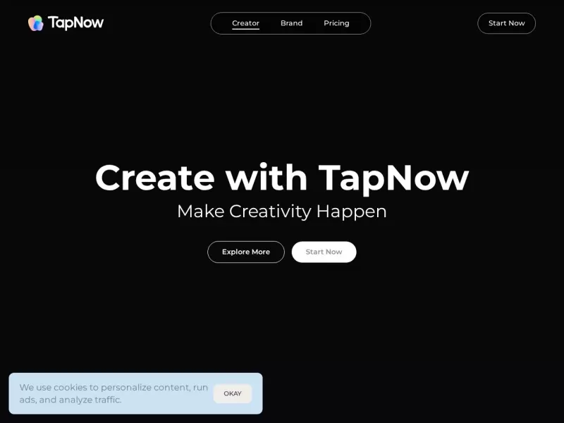 TapNow AI网站截图