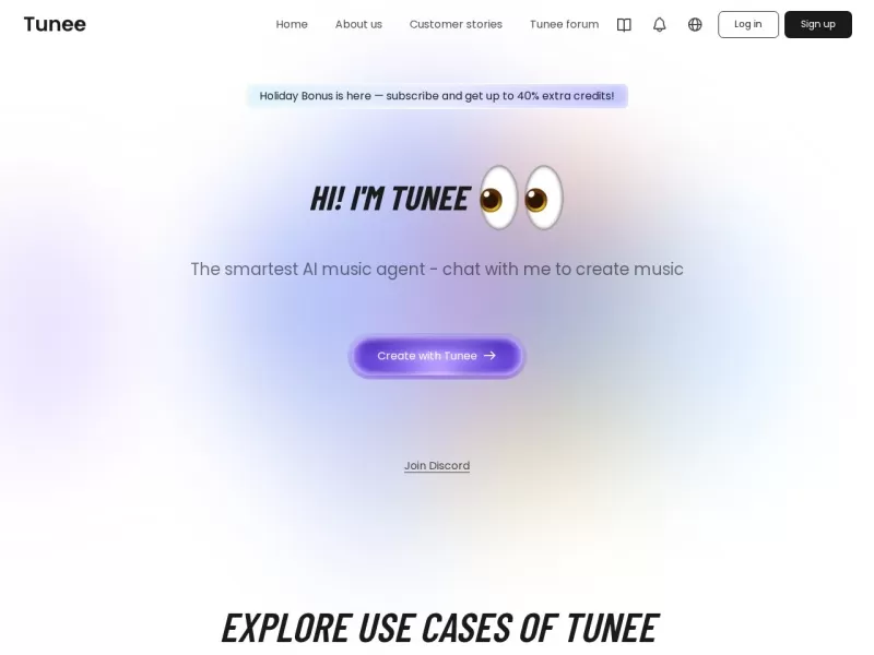 Tunee网站截图