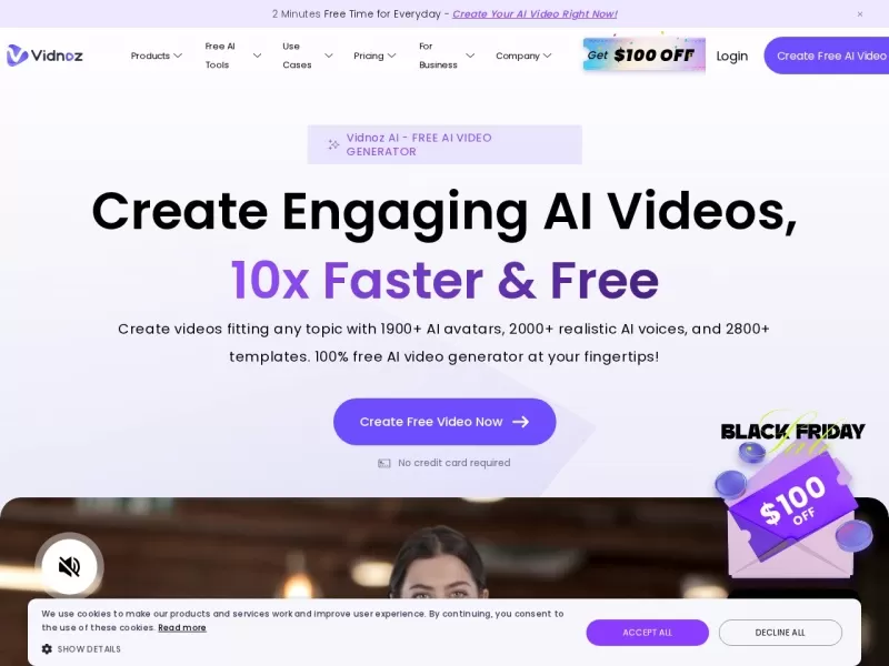 Vidnoz AI网站截图