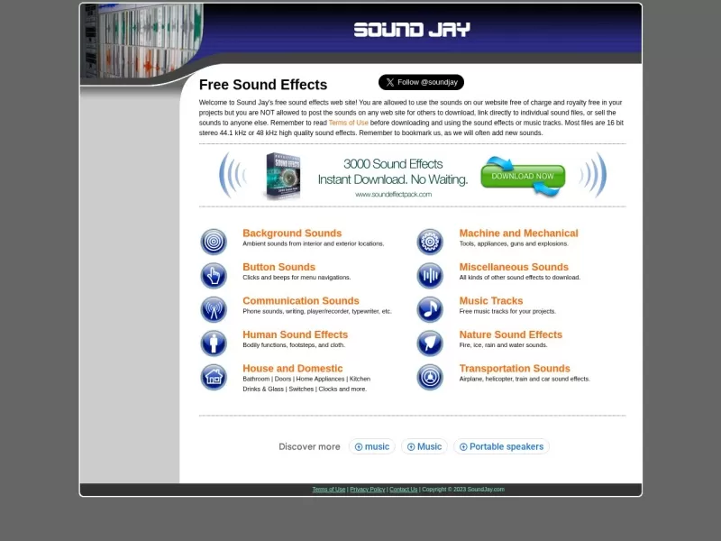 SoundJay网站截图