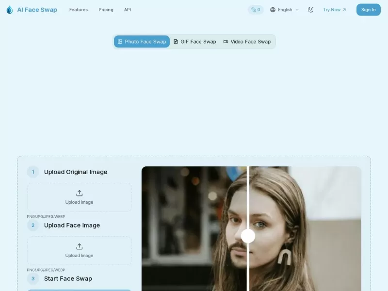 AIFaceSwap.App网站截图