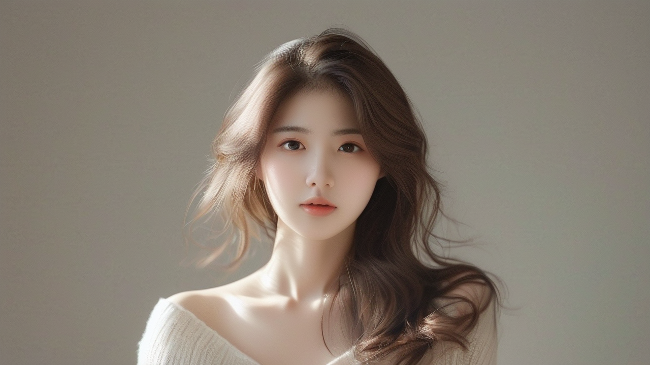 生成一个中国女性 身材白皙 体态丰满 长头发 全身照