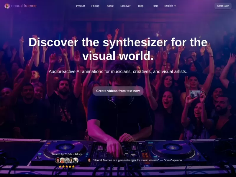 Neural Frames网站截图