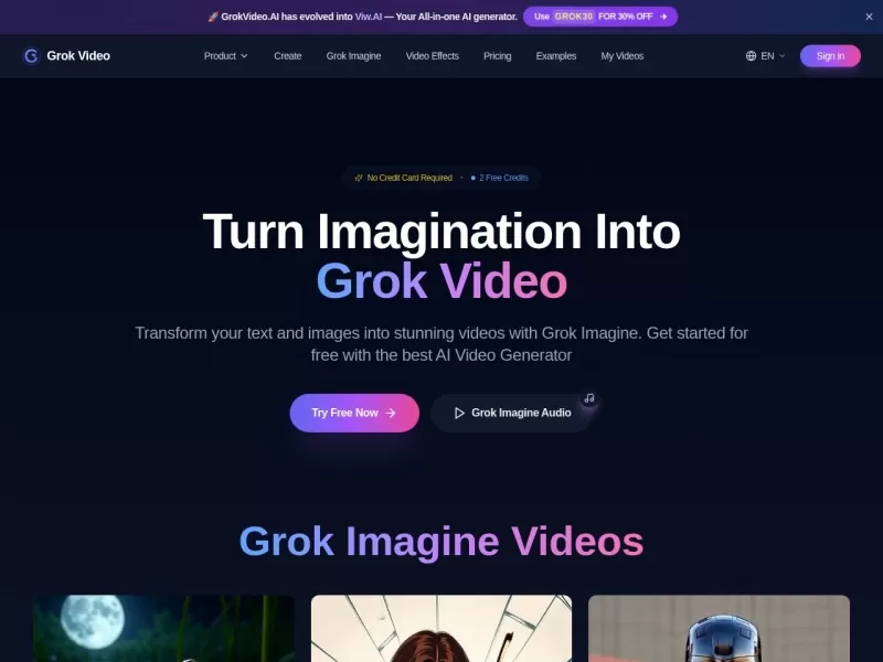 GrokVideo网站截图
