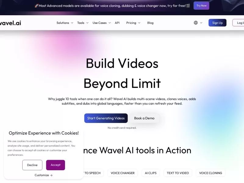 Wavel AI网站截图