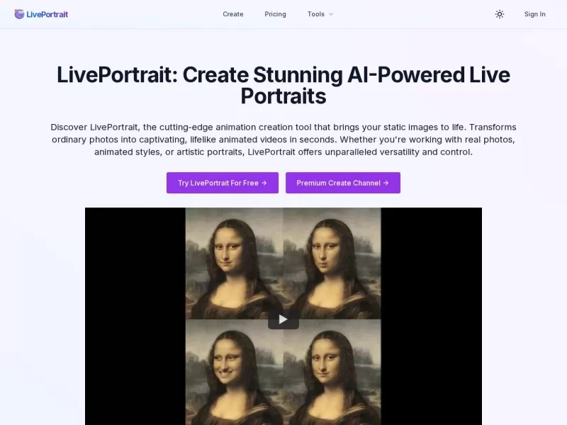 LivePortrait网站截图