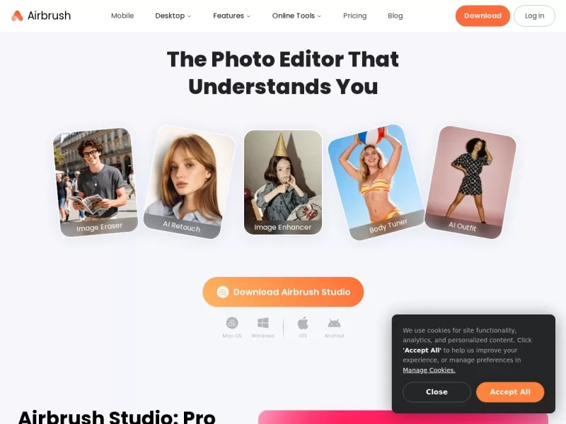 AirBrush网站截图