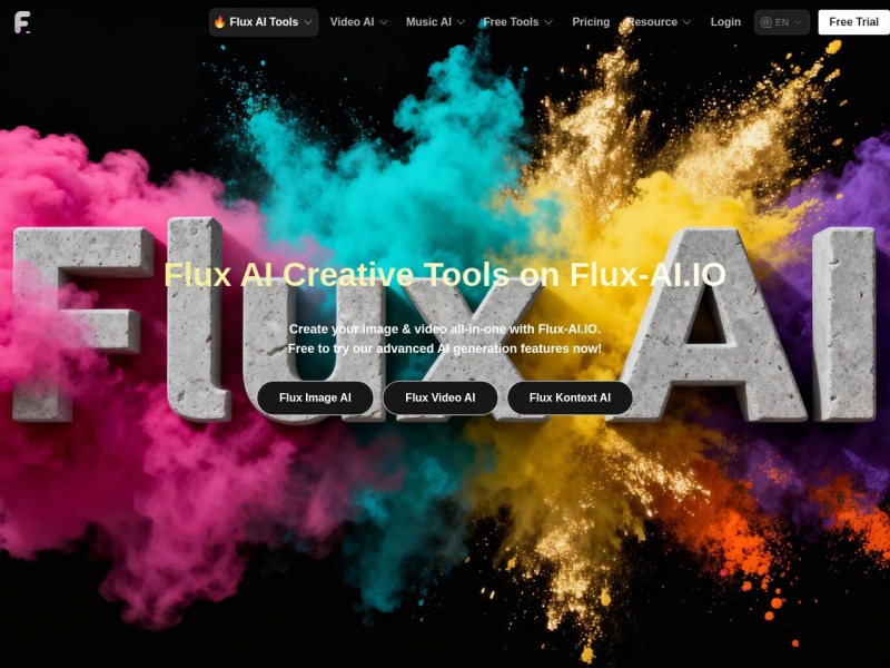 Flux AI网站截图