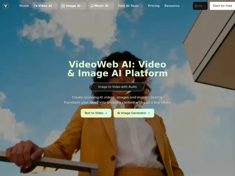 VideoWeb AI网站截图