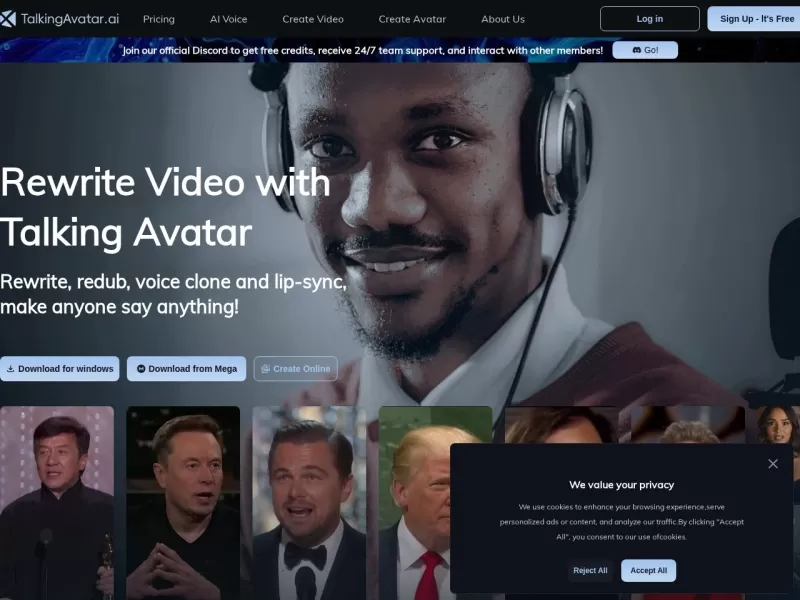 TalkingAvatar网站截图