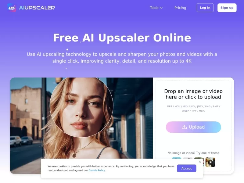AIUpscaler网站截图