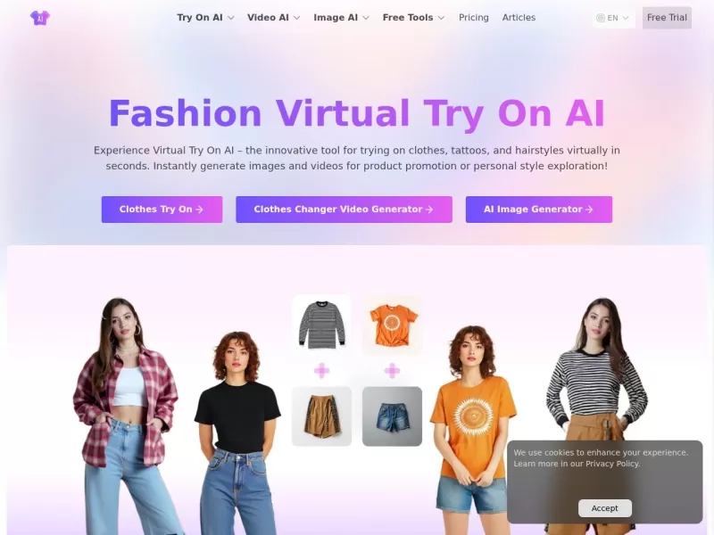 Virtual Try On AI网站截图