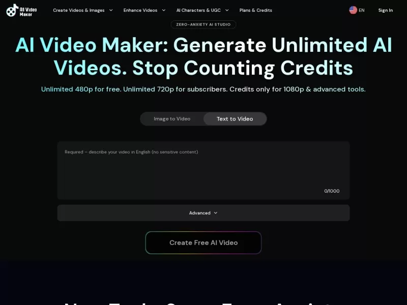 AI Video Maker网站截图