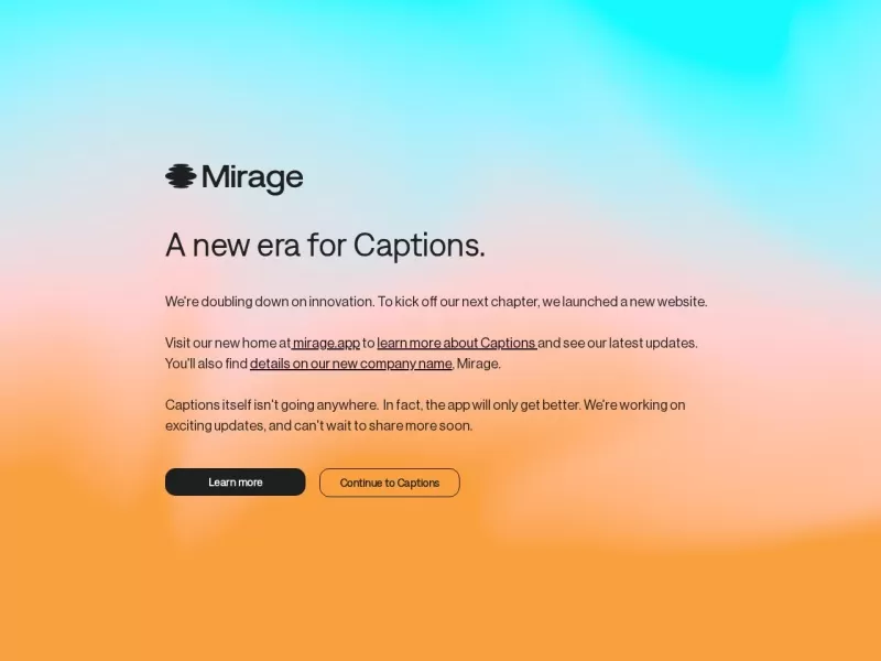 Captions网站截图