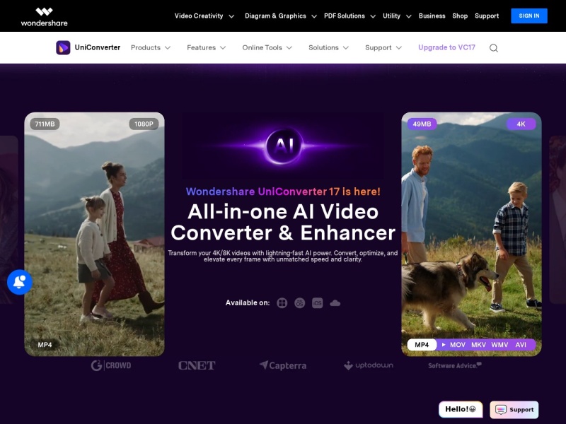 UniConverter网站截图