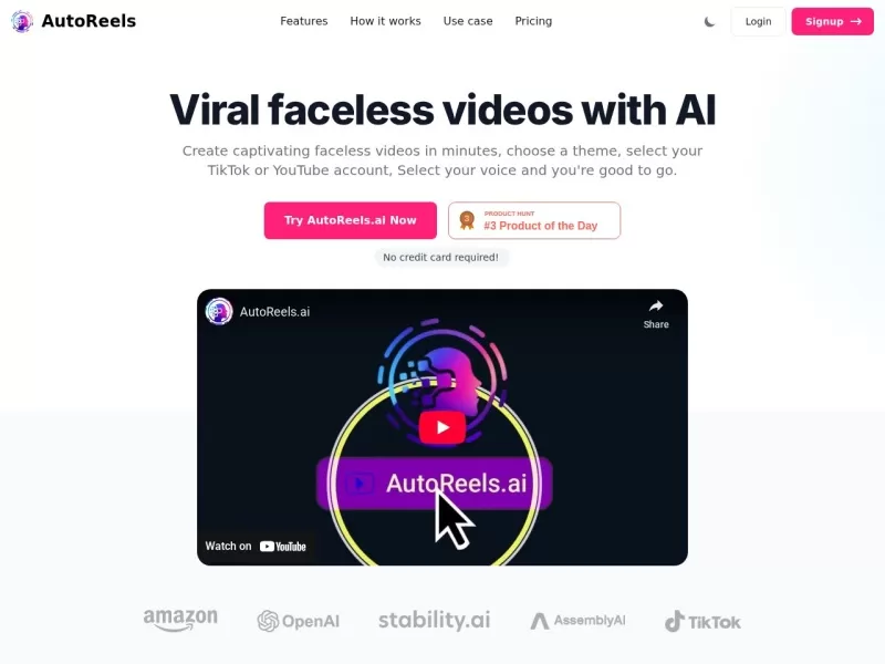 AutoReels网站截图