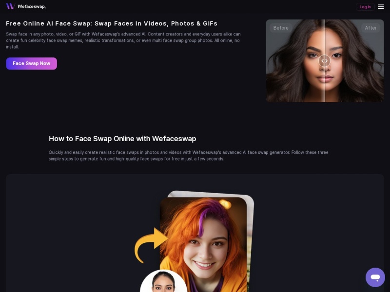 Wefaceswap网站截图