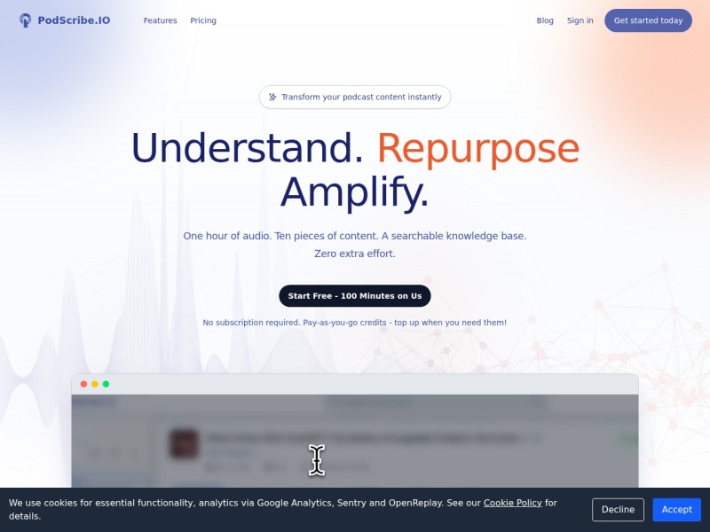 Podscribe网站截图