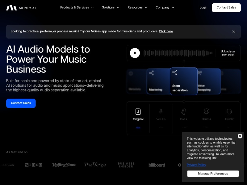 Music AI网站截图