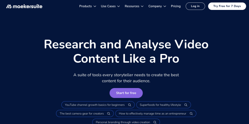 Maekersuite网站截图