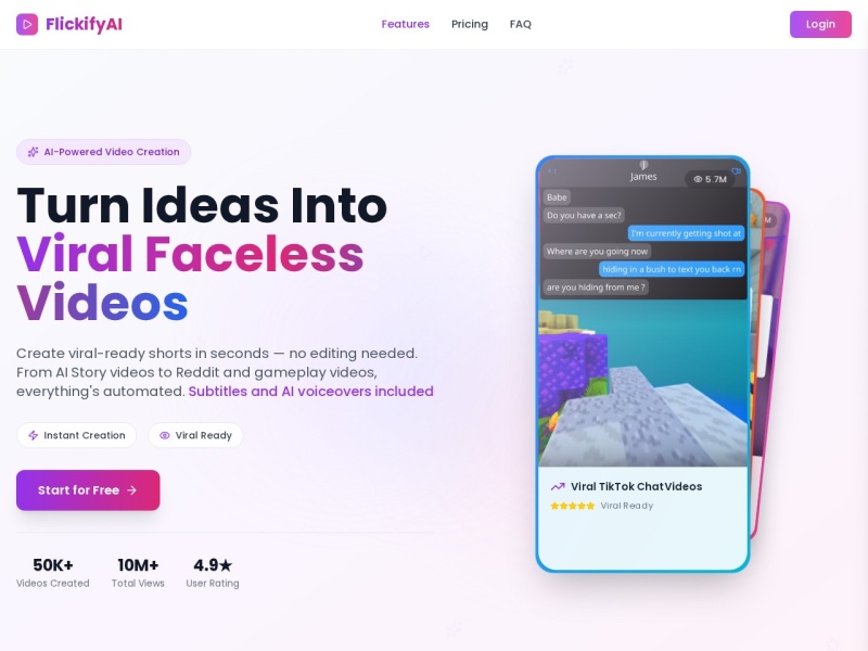 FlickifyAI网站截图