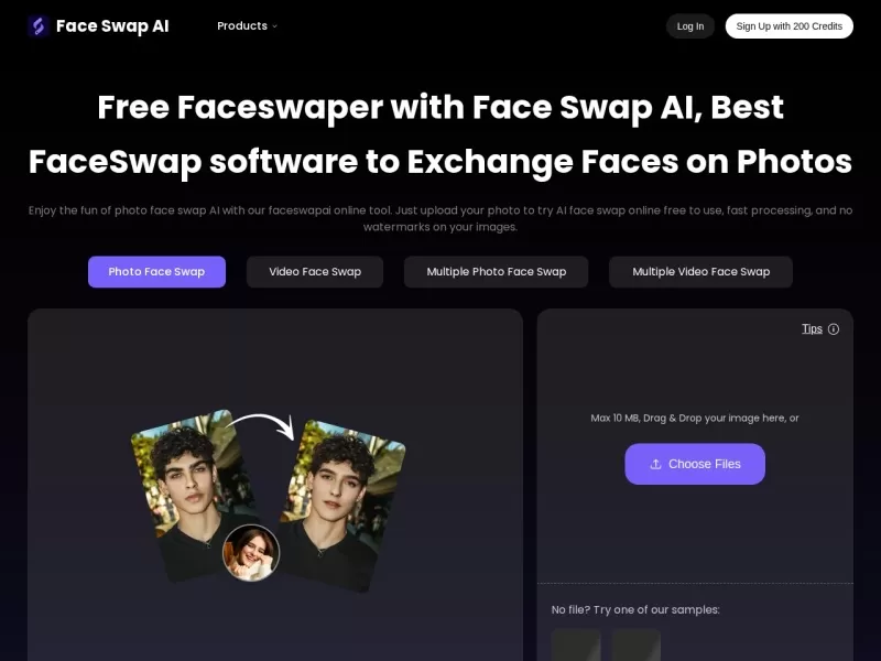 Face Swap AI网站截图
