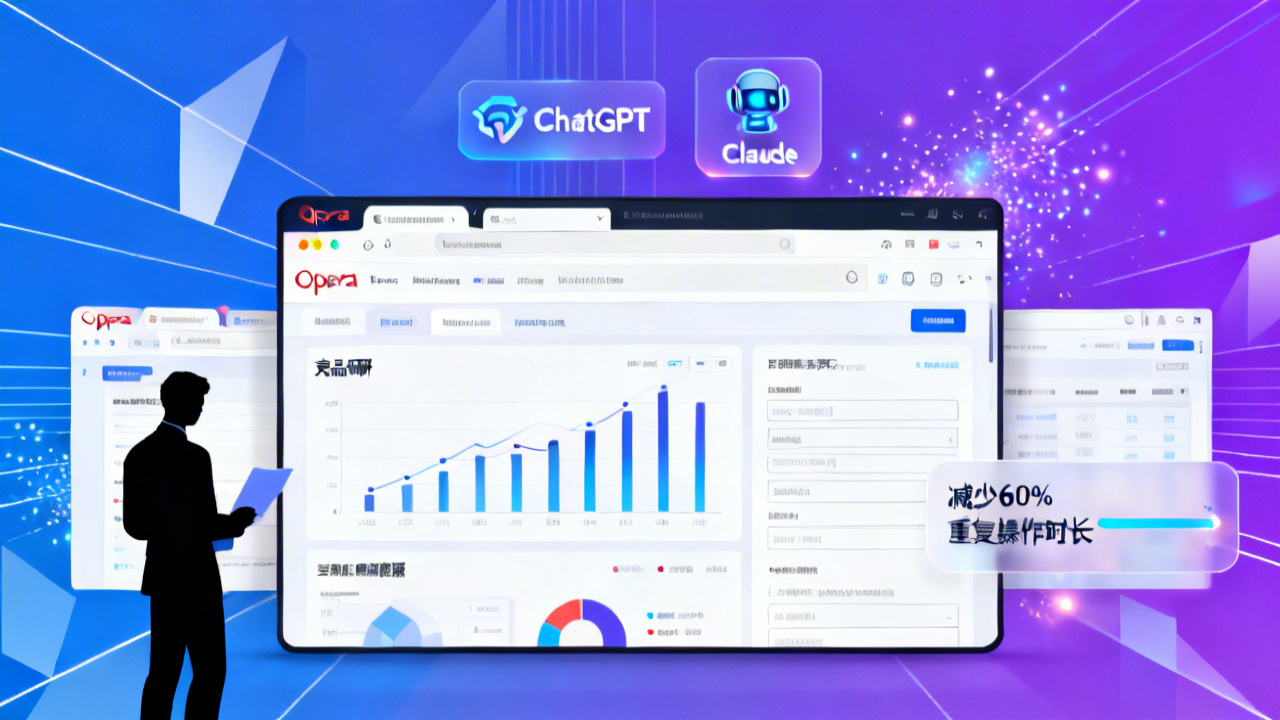 Opera发布重磅更新 接入ChatGPT与Claude打造自主浏览代理