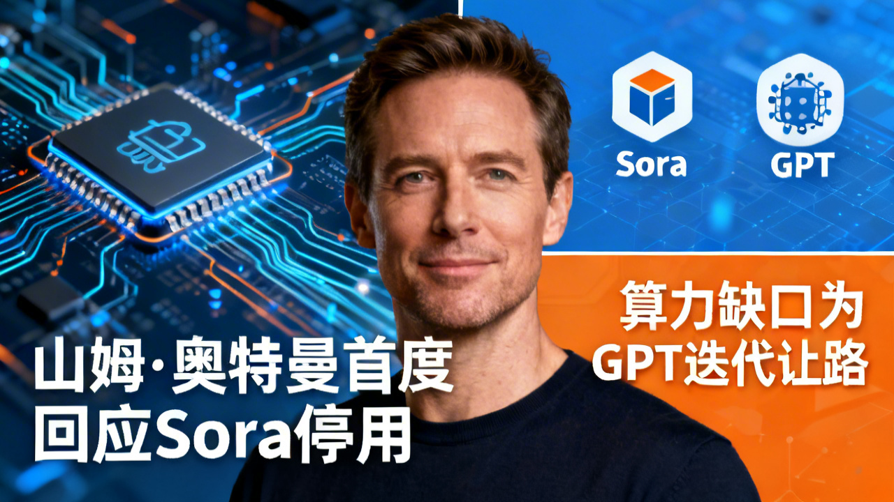 山姆·奥特曼首度回应Sora停用：算力缺口迫使其为GPT迭代让路