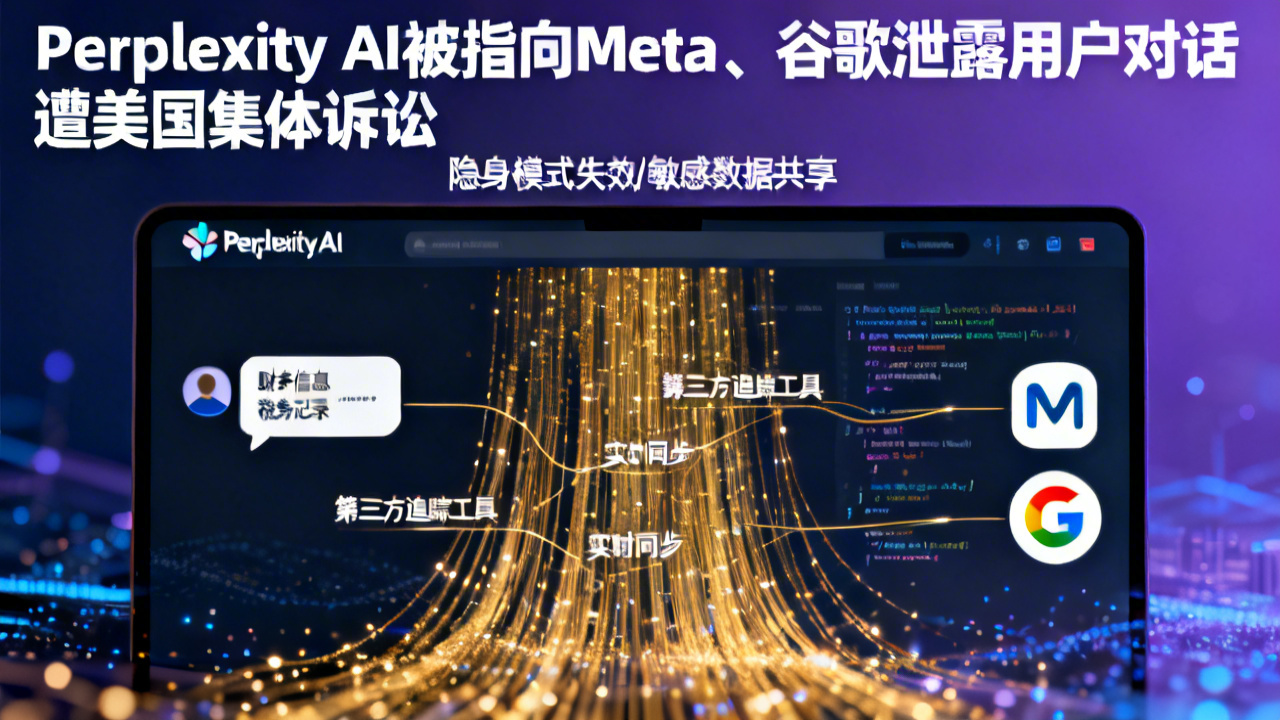 Perplexity AI被指向Meta、谷歌泄露用户对话 遭美国集体诉讼
