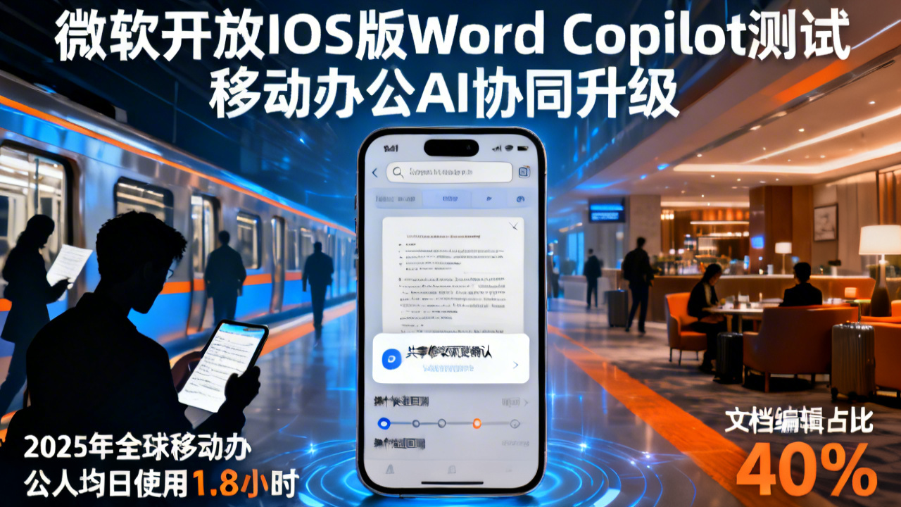 微软开放iOS版Word Copilot测试 移动办公AI协同升级